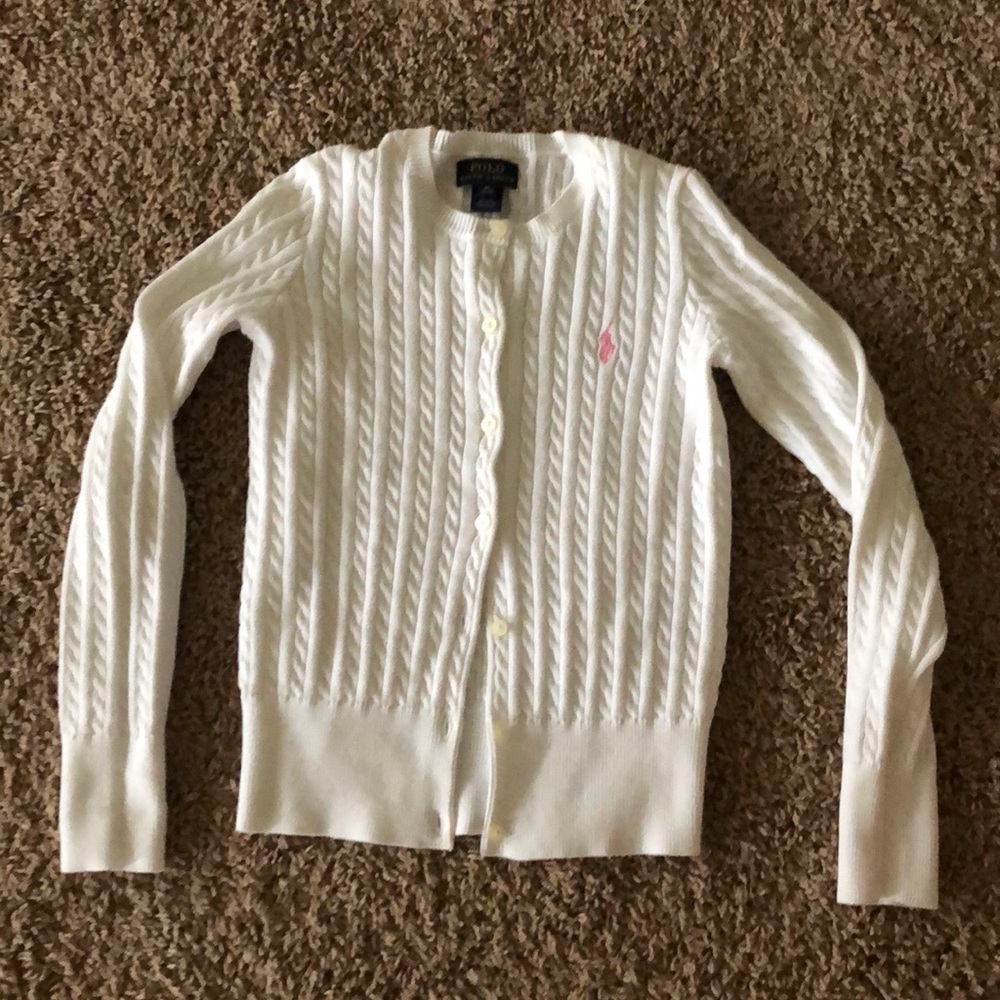NWOT POLO white knit sweater
